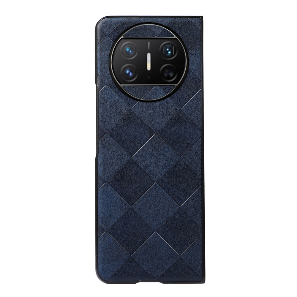 For Huawei Mate X3 5G Grid Texture Phone Case Leather Coated PC Cell Phone Cover
