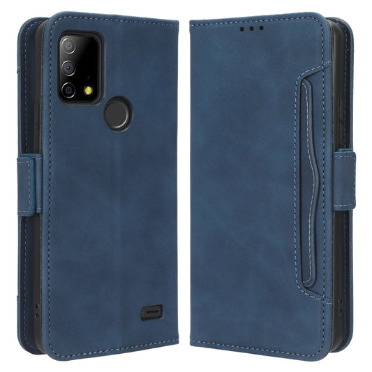 For Vodafone Smart T23 Wallet Phone Case Multiple Card Slots Phone Shell Leather Flip Cover with Stand