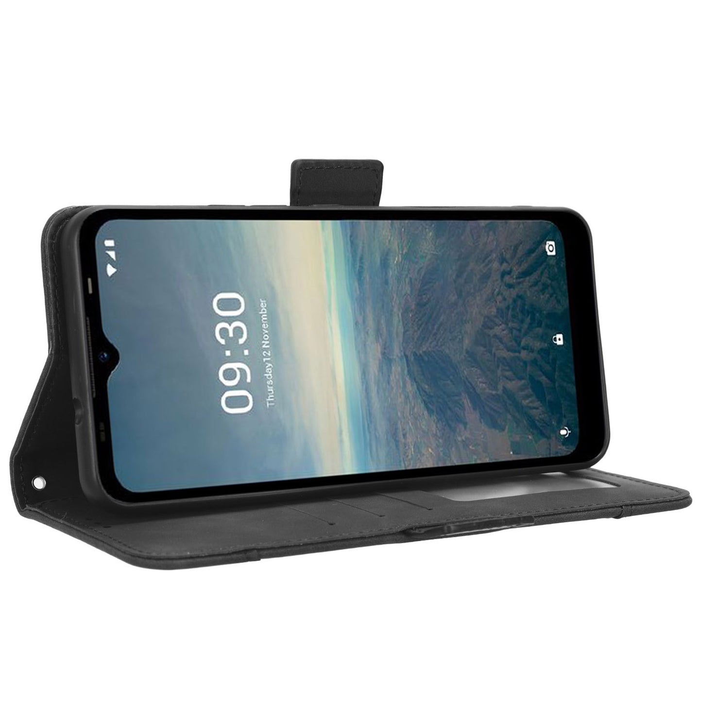 For Vodafone Smart T23 Wallet Phone Case Multiple Card Slots Phone Shell Leather Flip Cover with Stand