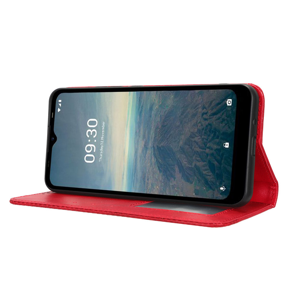 For Vodafone Smart T23 Retro Phone Cover Magnetic PU Leather Stand Cell Phone Wallet Case