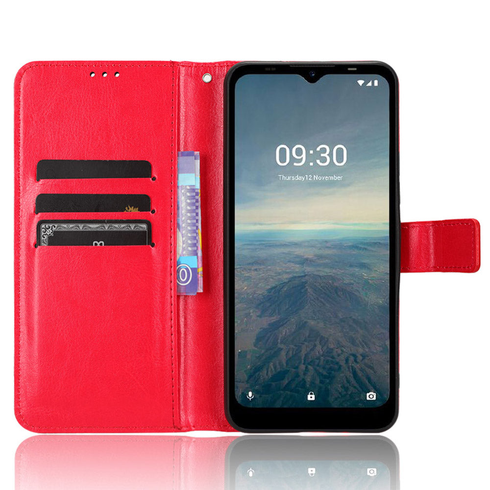 For Vodafone Smart T23 Crazy Horse Texture Wallet Case PU Leather Stand Folio Flip Phone Cover