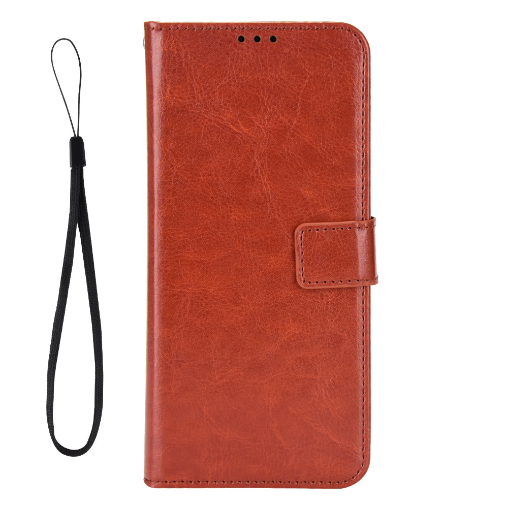 For Vodafone Smart T23 Crazy Horse Texture Wallet Case PU Leather Stand Folio Flip Phone Cover