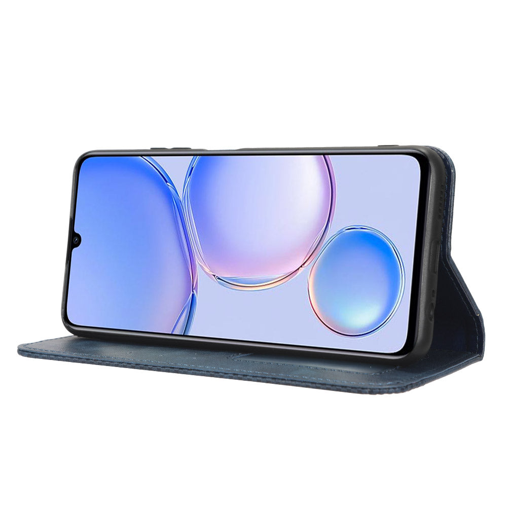 Retro Phone Cover for Huawei Enjoy 60 Magnetic PU Leather Stand Cell Phone Wallet Case
