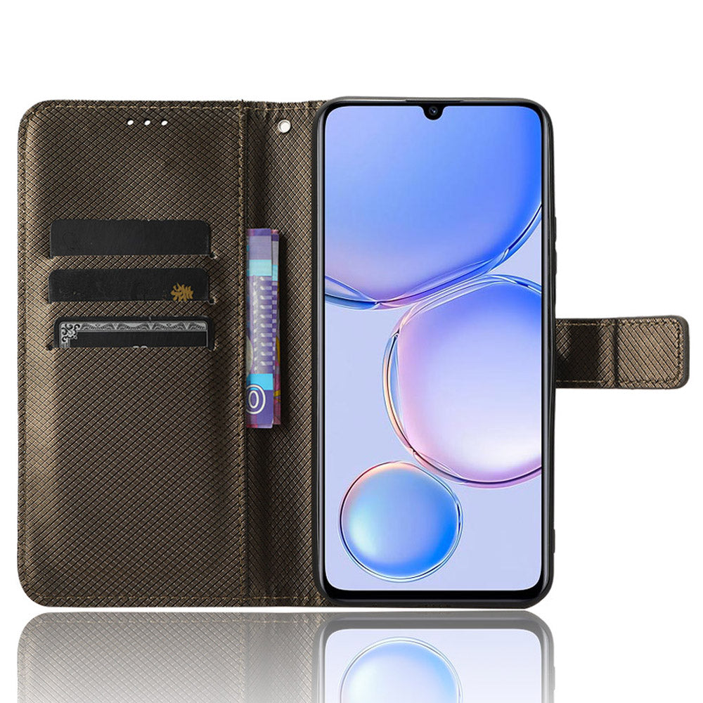 Protective Cover for Huawei Enjoy 60 Diamond Texture PU Leather Flip Case Wallet Phone Case