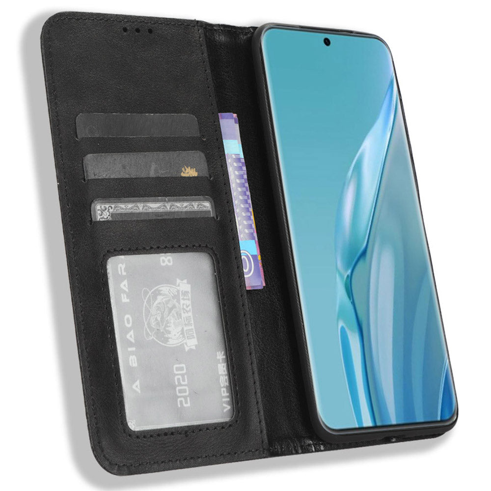 Retro Wallet Phone Case for Huawei P60 Art PU Leather Flip Cover Cell Phone Shell with Stand