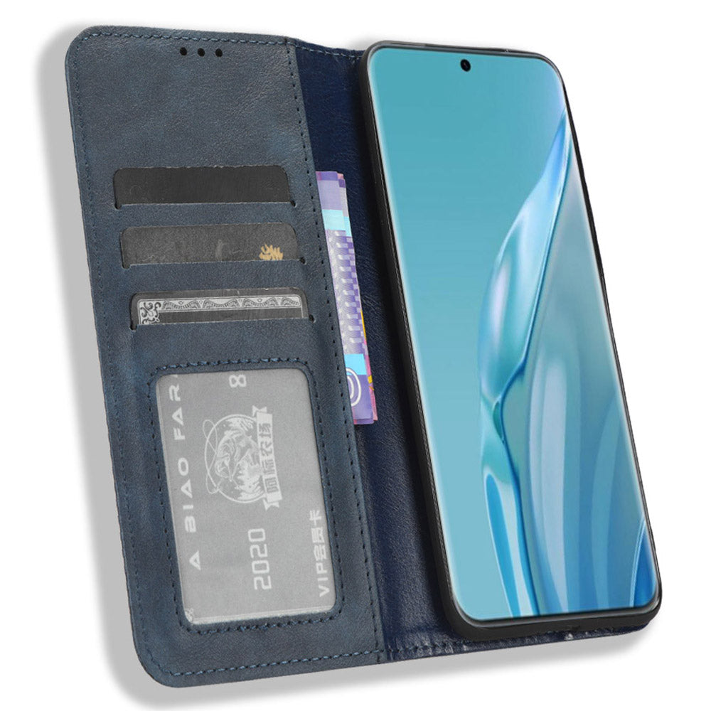 Retro Wallet Phone Case for Huawei P60 Art PU Leather Flip Cover Cell Phone Shell with Stand