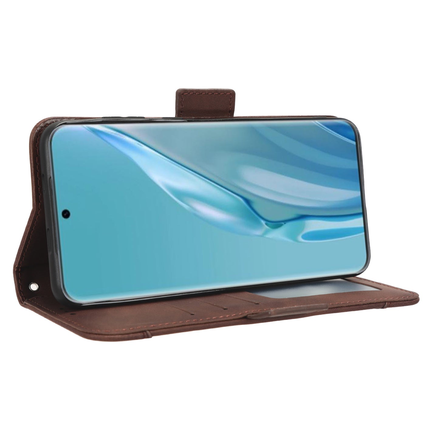 Wallet Phone Case for Huawei P60 Art Leather Flip Cover Multiple Card Slots Phone Shell with Stand