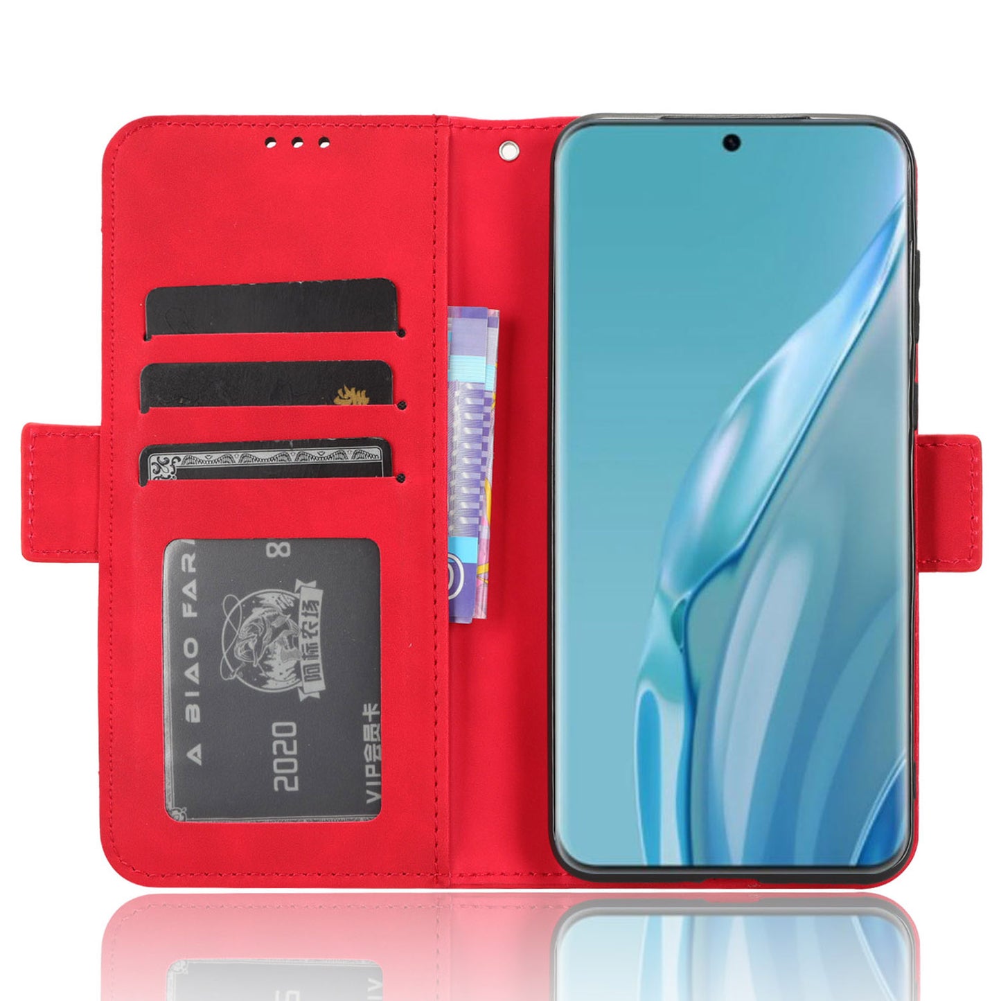 Wallet Phone Case for Huawei P60 Art Leather Flip Cover Multiple Card Slots Phone Shell with Stand