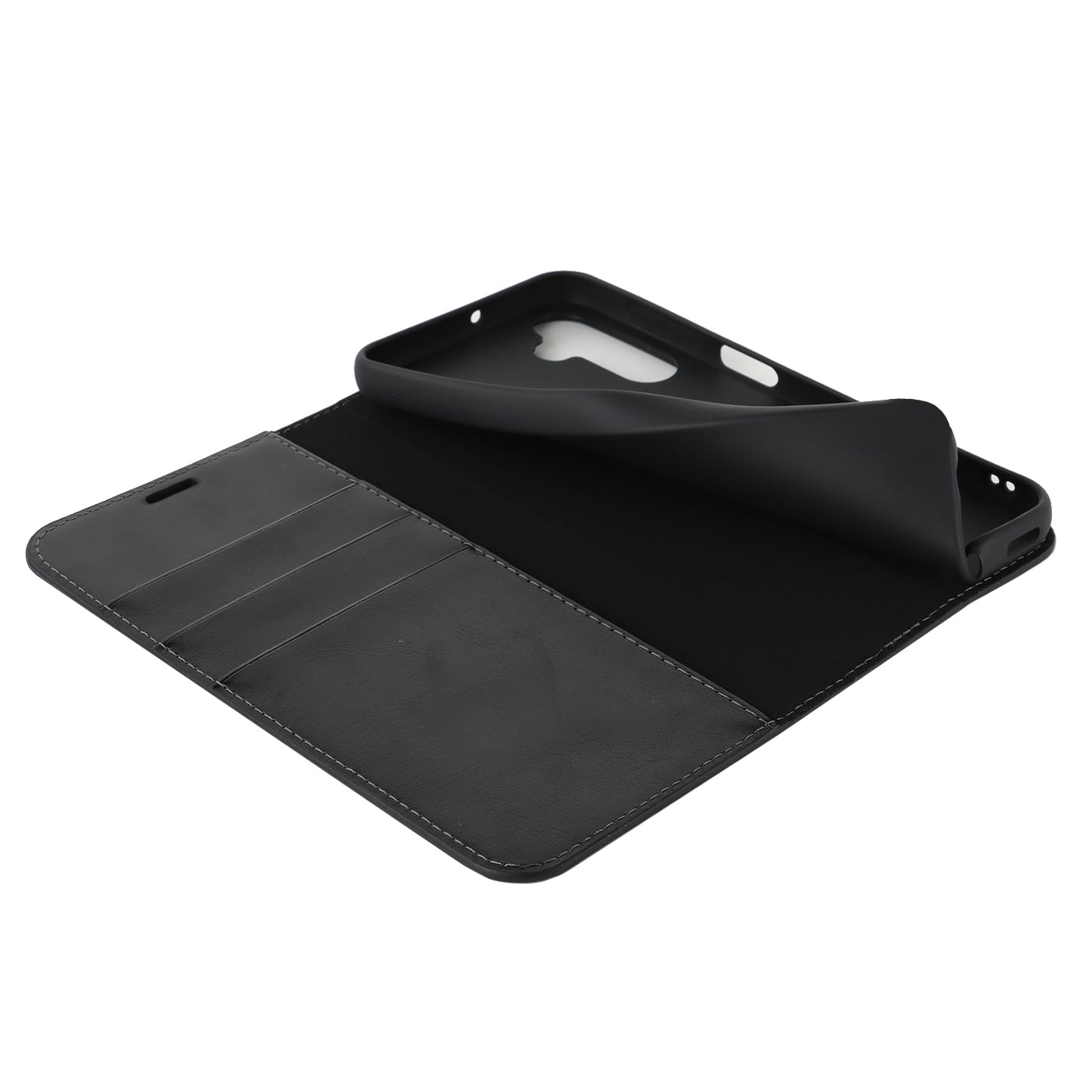 Genuine Cow Leather Phone Cover for Samsung Galaxy A24 4G Crazy Horse Texture Anti-drop Phone Case with Wallet