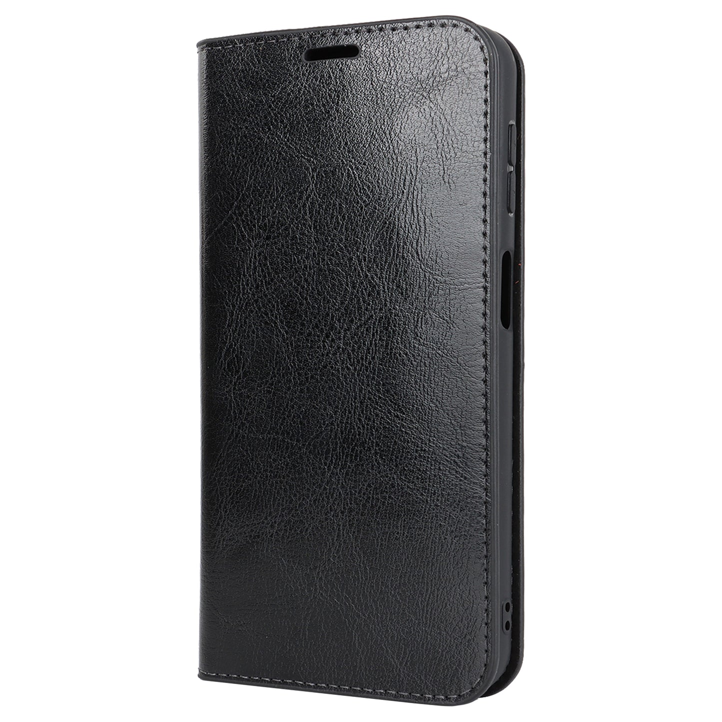 Genuine Cow Leather Phone Cover for Samsung Galaxy A24 4G Crazy Horse Texture Anti-drop Phone Case with Wallet