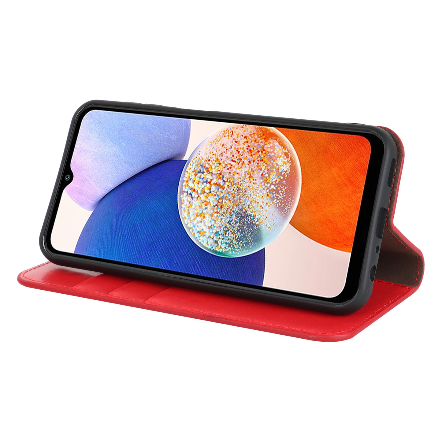 Genuine Cow Leather Phone Cover for Samsung Galaxy A24 4G Crazy Horse Texture Anti-drop Phone Case with Wallet