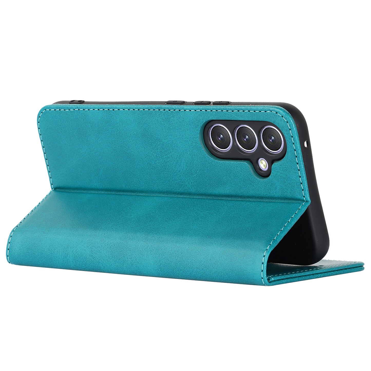 PU Leather Folio Flip Cover for Samsung Galaxy A54 5G Wallet Phone Case Calf Texture Shockproof Case