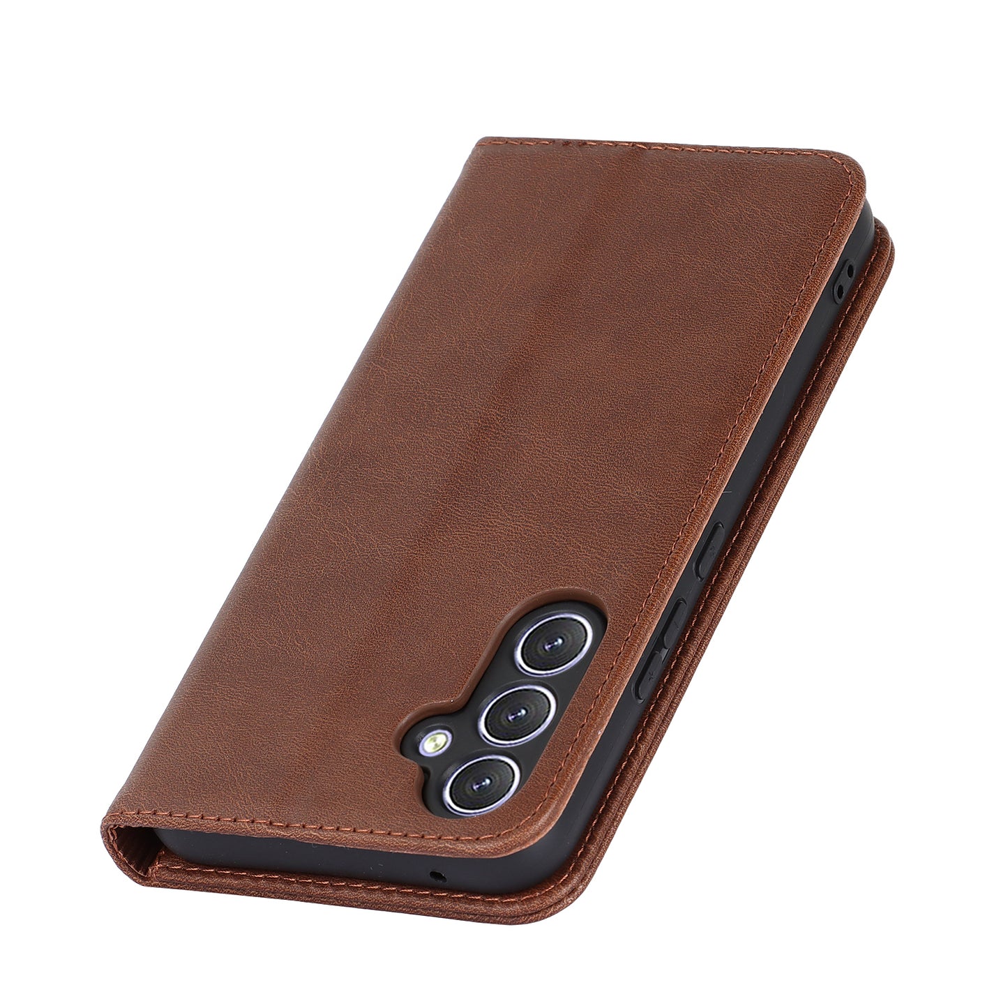 PU Leather Folio Flip Cover for Samsung Galaxy A54 5G Wallet Phone Case Calf Texture Shockproof Case