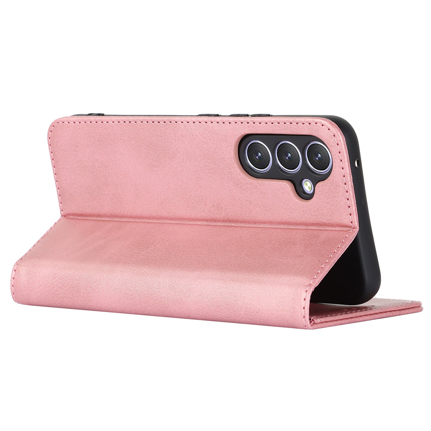 PU Leather Folio Flip Cover for Samsung Galaxy A54 5G Wallet Phone Case Calf Texture Shockproof Case