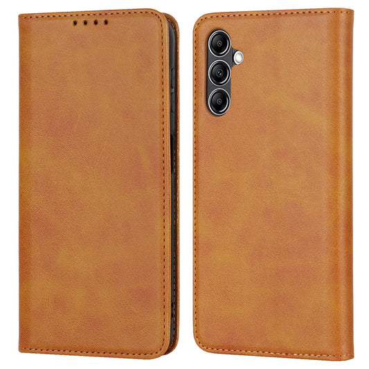 For Samsung Galaxy A14 5G PU Leather Phone Case Calf Texture Stand Wallet Flip Folio Cover