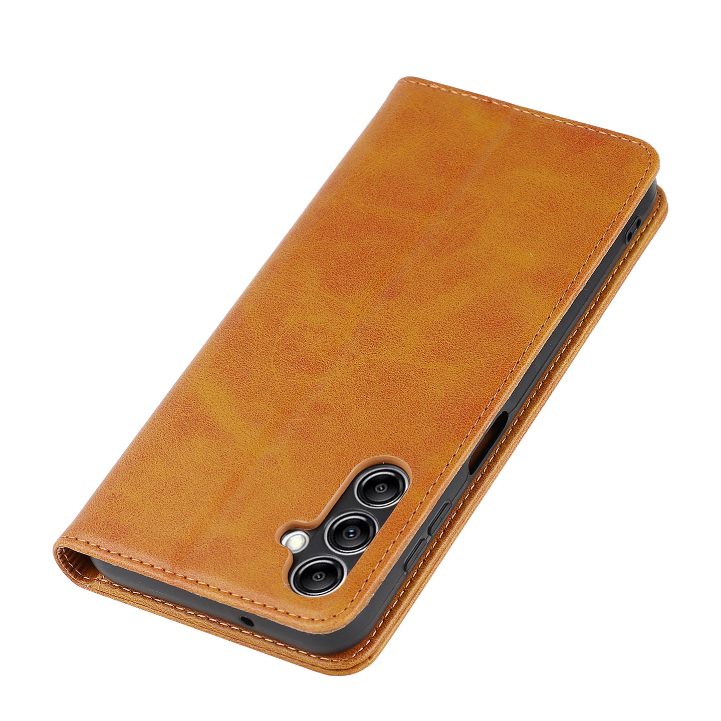 For Samsung Galaxy A14 5G PU Leather Phone Case Calf Texture Stand Wallet Flip Folio Cover