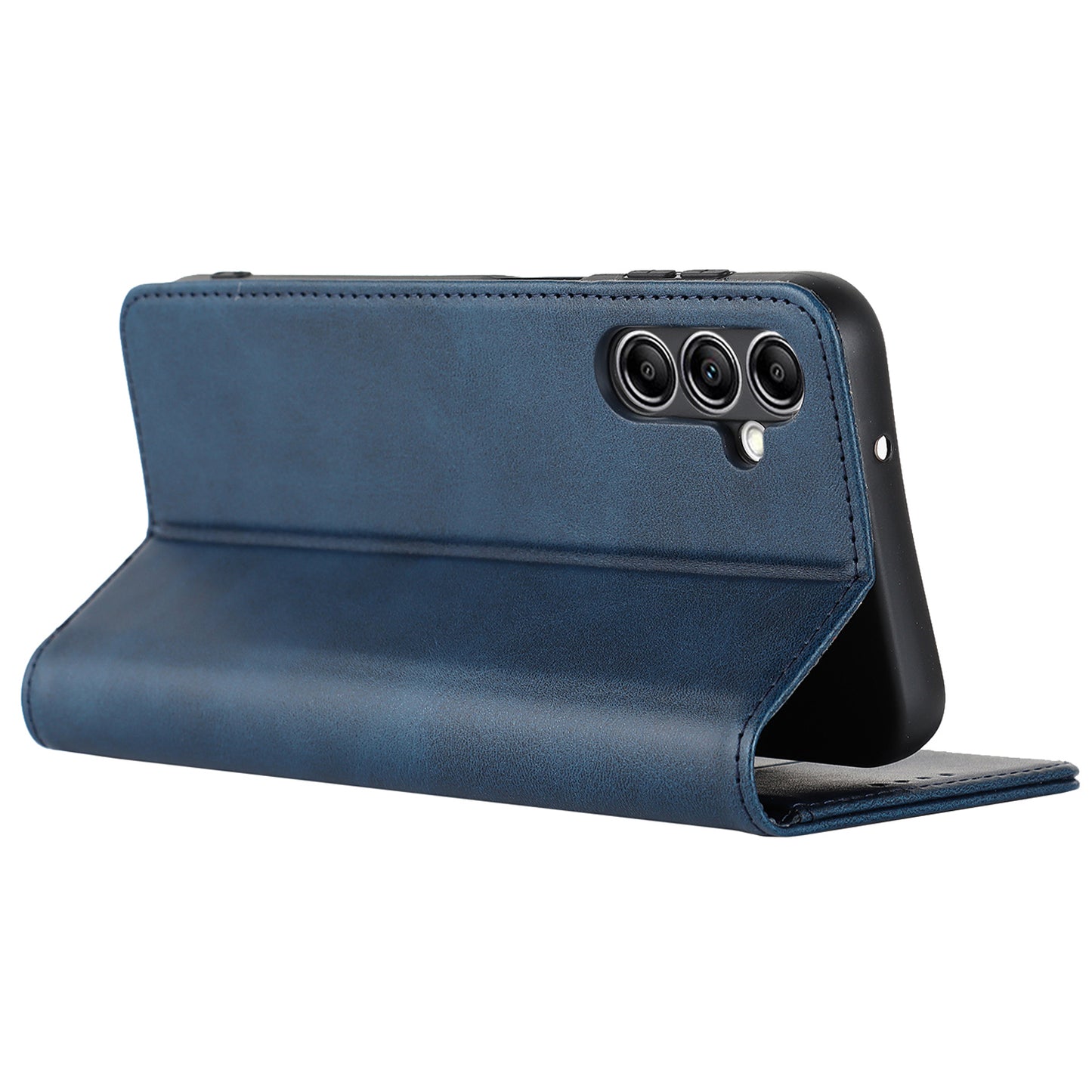 For Samsung Galaxy A14 5G PU Leather Phone Case Calf Texture Stand Wallet Flip Folio Cover