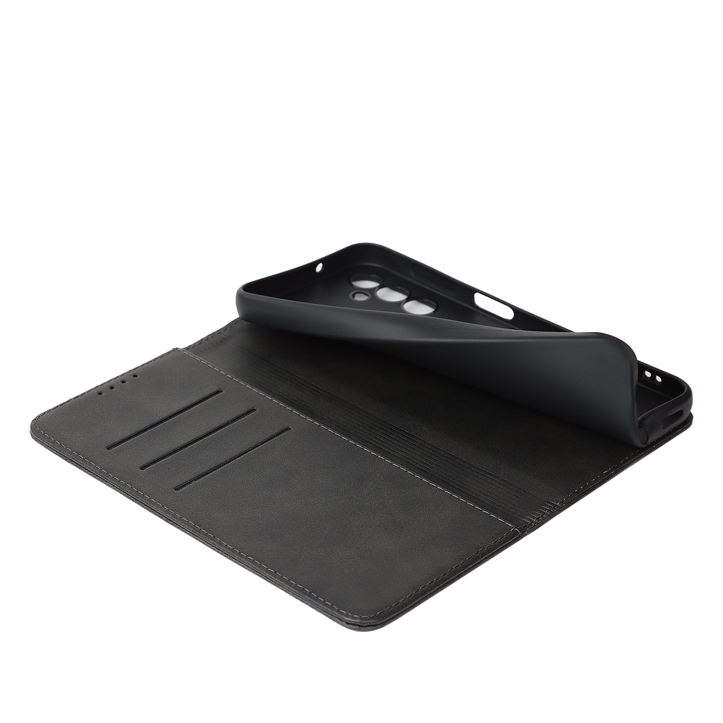 For Samsung Galaxy A14 5G PU Leather Phone Case Calf Texture Stand Wallet Flip Folio Cover