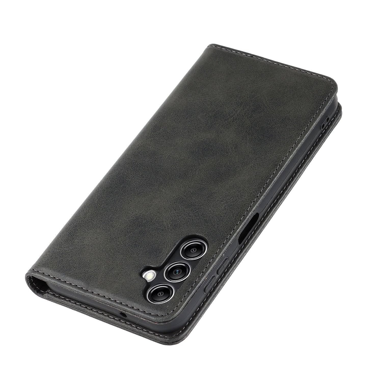 For Samsung Galaxy A14 5G PU Leather Phone Case Calf Texture Stand Wallet Flip Folio Cover