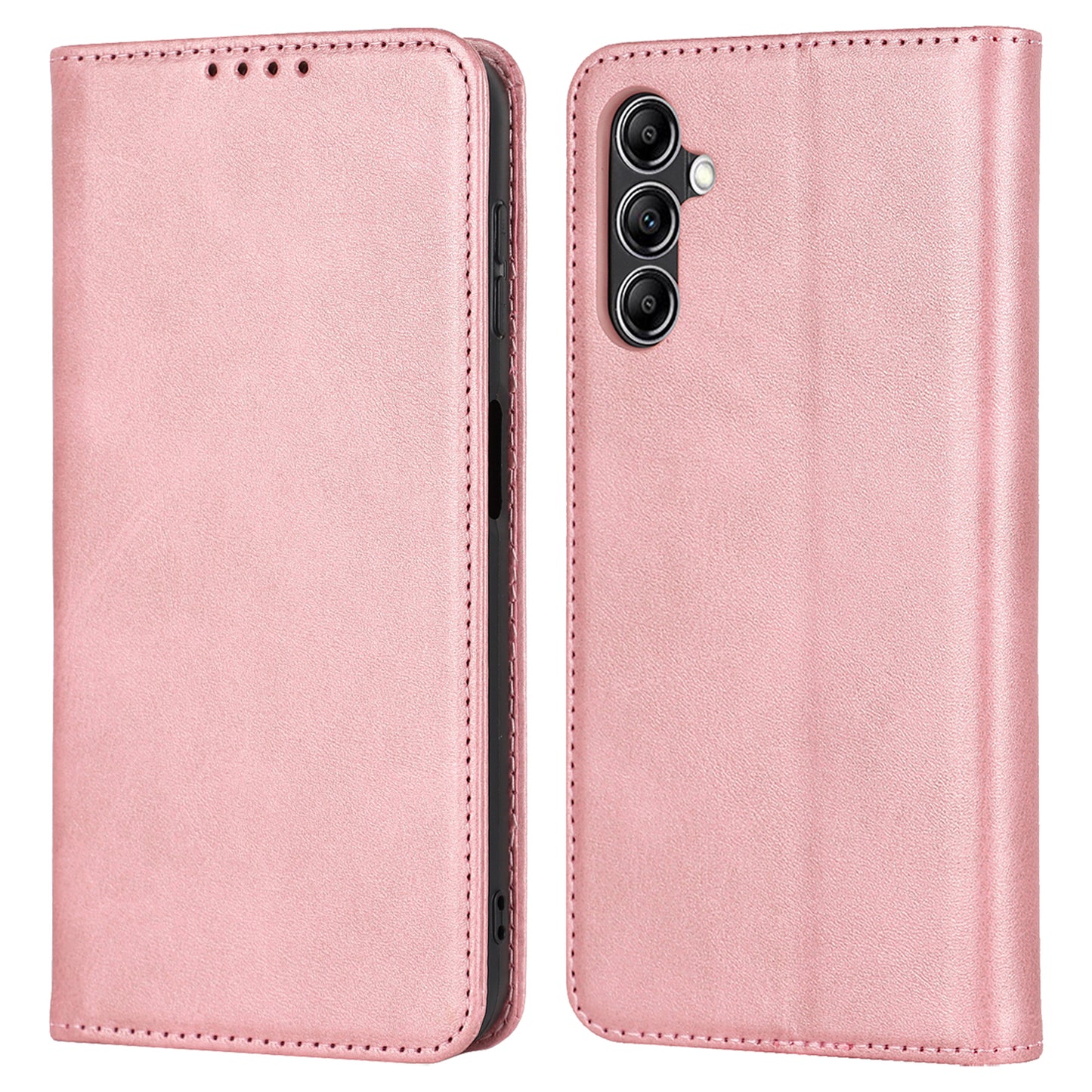 For Samsung Galaxy A14 5G PU Leather Phone Case Calf Texture Stand Wallet Flip Folio Cover