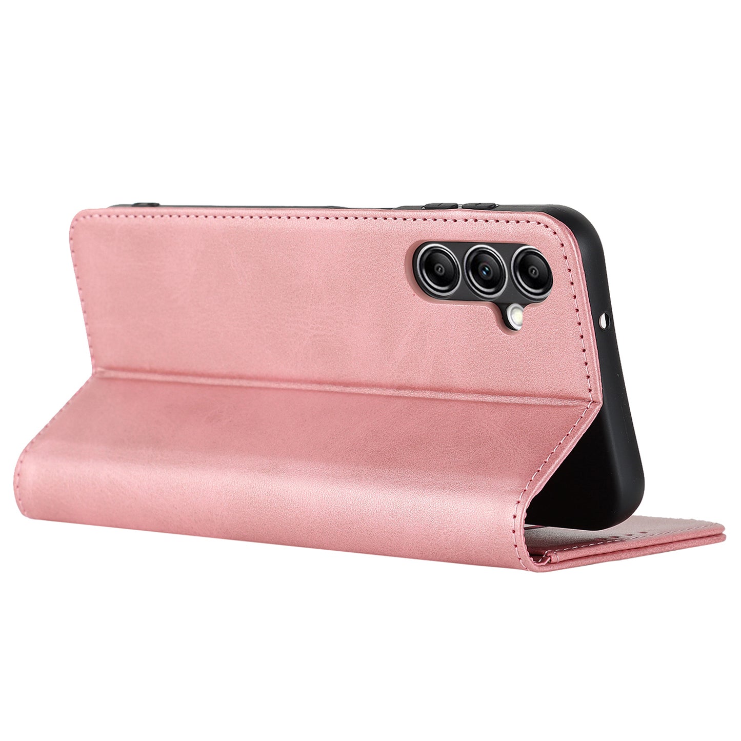 For Samsung Galaxy A14 5G PU Leather Phone Case Calf Texture Stand Wallet Flip Folio Cover