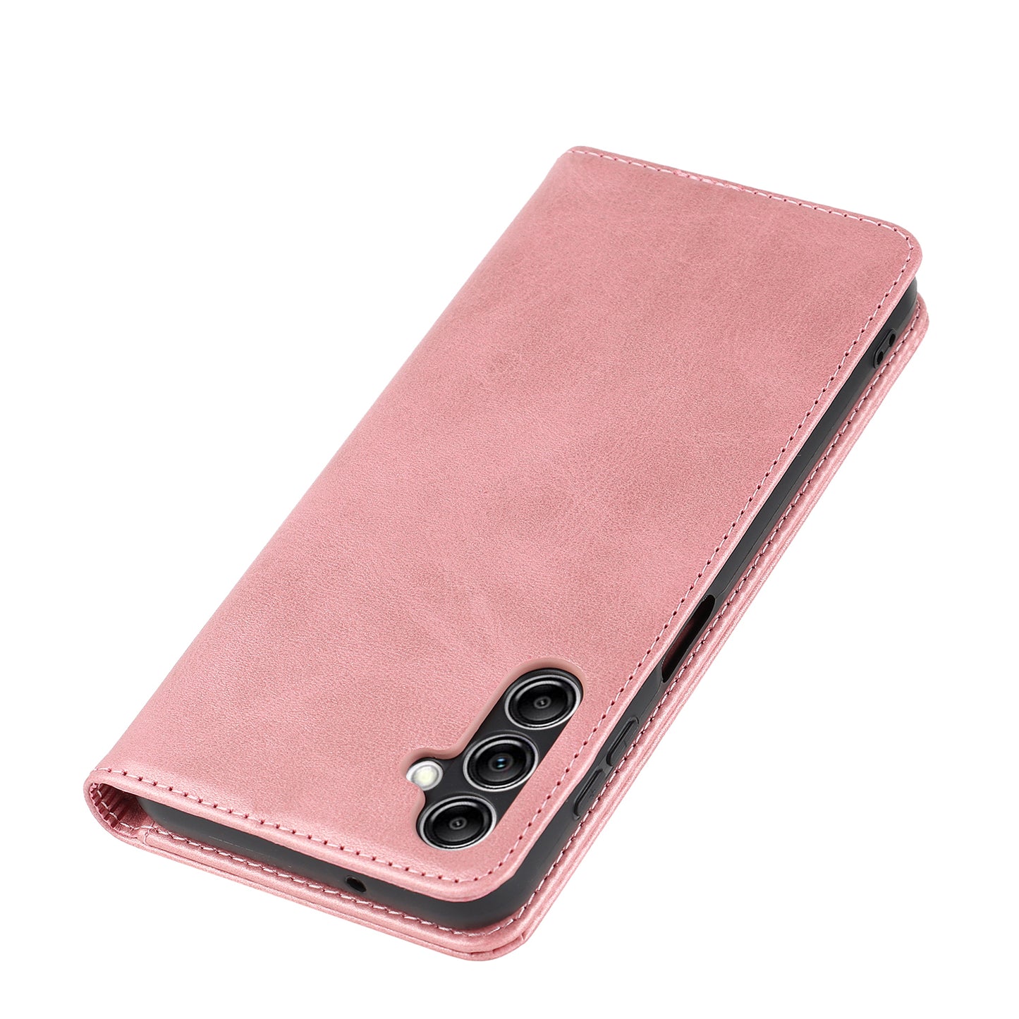 For Samsung Galaxy A14 5G PU Leather Phone Case Calf Texture Stand Wallet Flip Folio Cover