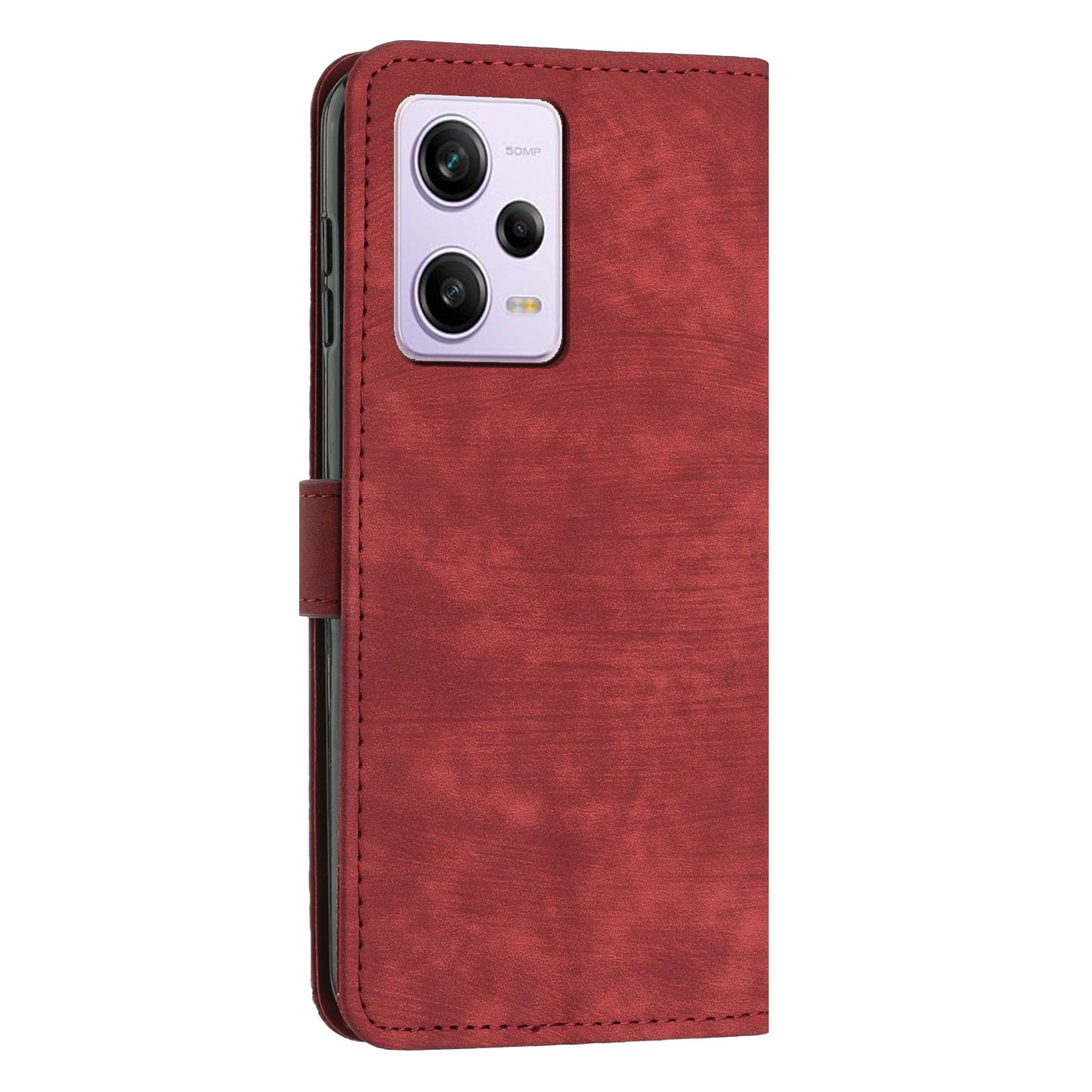 For Xiaomi Redmi Note 12 Pro+ 5G / Note 12 Explorer 5G Skin-touch Phone Case Lines Imprinted Leather Wallet Stand Phone Cover
