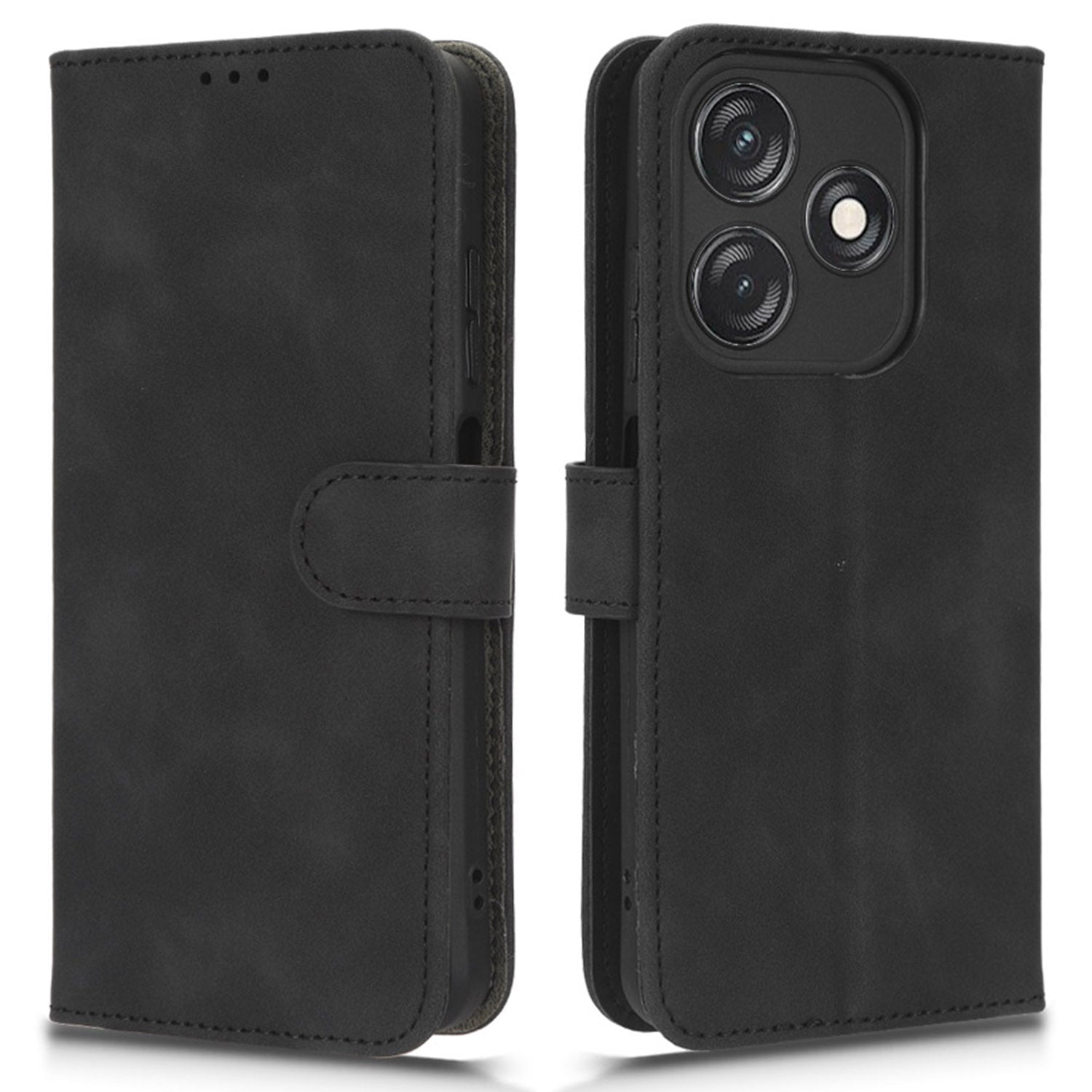 For Tecno Spark 10C 4G PU Leather Flip Cover Stand Skin-touch Wallet Phone Case