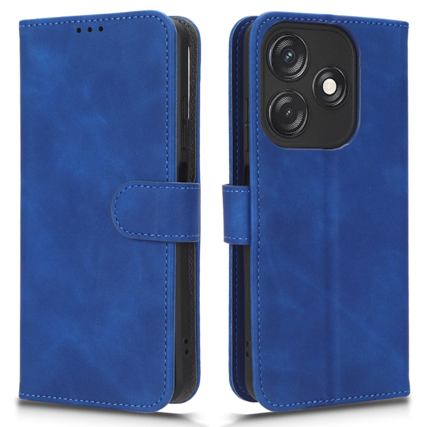 For Tecno Spark 10C 4G PU Leather Flip Cover Stand Skin-touch Wallet Phone Case