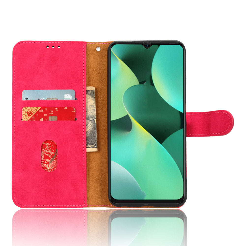 For Tecno Spark 10C 4G PU Leather Flip Cover Stand Skin-touch Wallet Phone Case