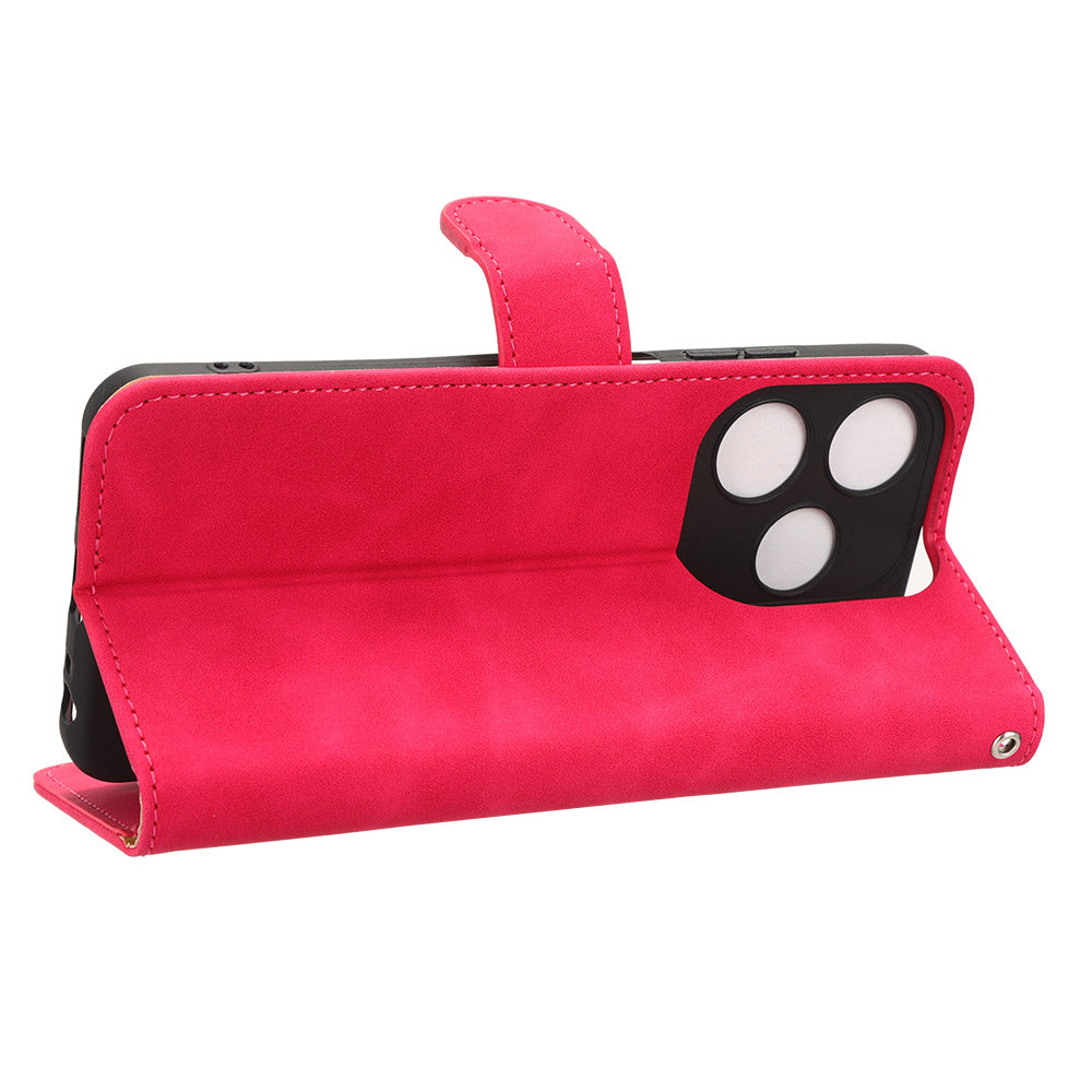 For Tecno Spark 10C 4G PU Leather Flip Cover Stand Skin-touch Wallet Phone Case