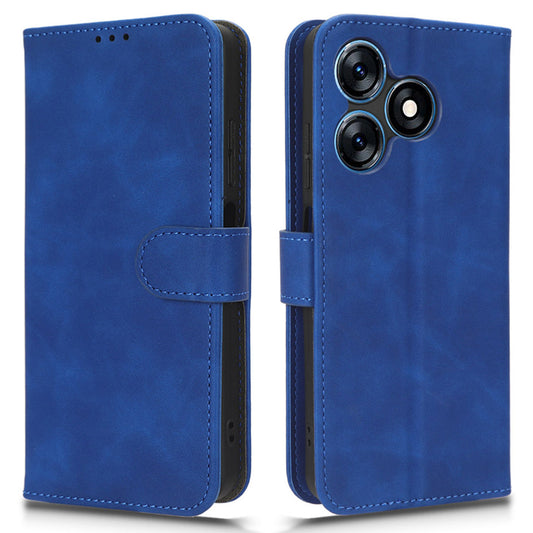 For Tecno Spark 10 4G Leather Wallet Phone Case Flip Stand Skin-touch Shockproof Cover