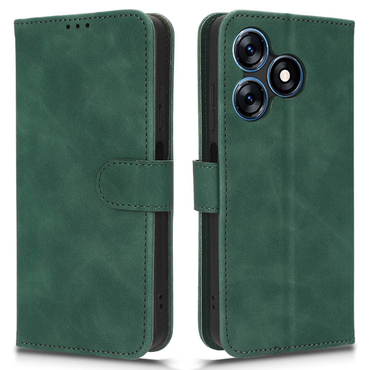 For Tecno Spark 10 4G Leather Wallet Phone Case Flip Stand Skin-touch Shockproof Cover