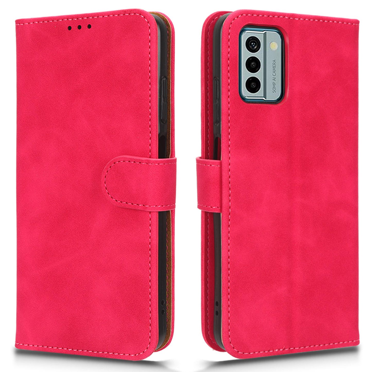 Wallet Case for Nokia G22 Skin-touch PU Leather Stand Magnetic Phone Cover