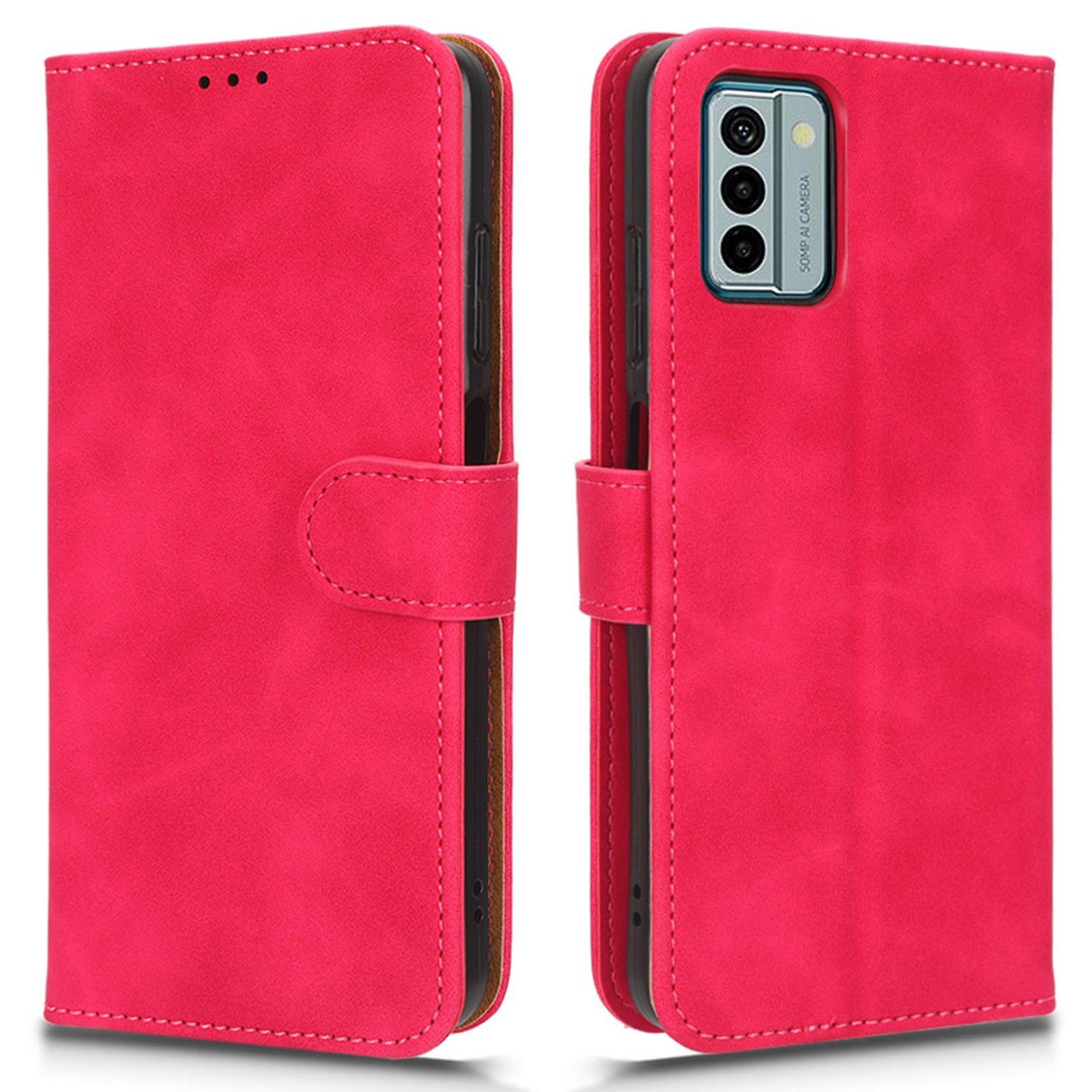 Wallet Case for Nokia G22 Skin-touch PU Leather Stand Magnetic Phone Cover