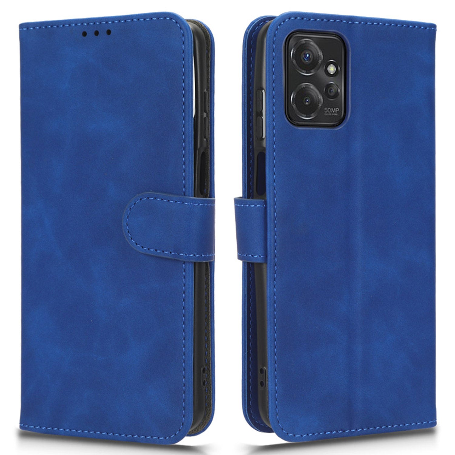 For Motorola Moto G Power 5G PU Leather Flip Phone Case Skin-touch Folio Wallet Cover Stand