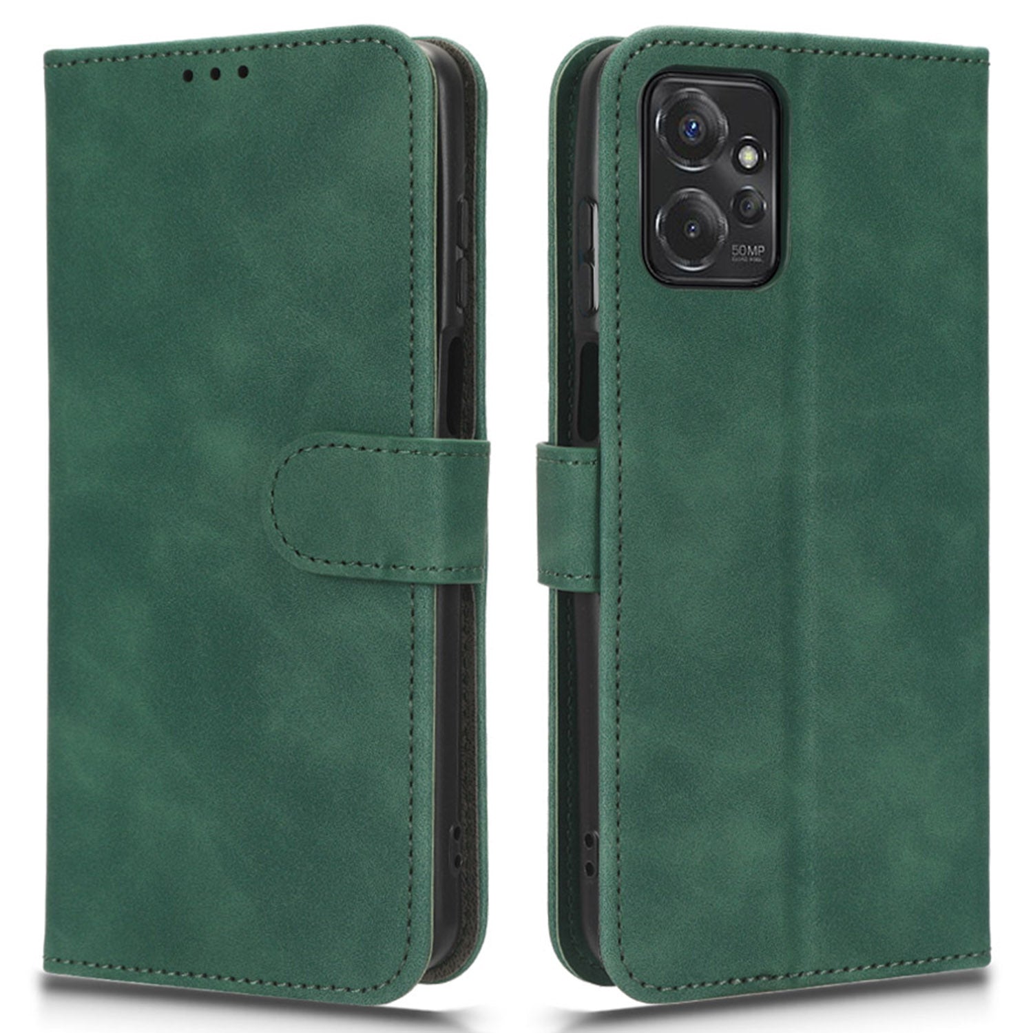 For Motorola Moto G Power 5G PU Leather Flip Phone Case Skin-touch Folio Wallet Cover Stand