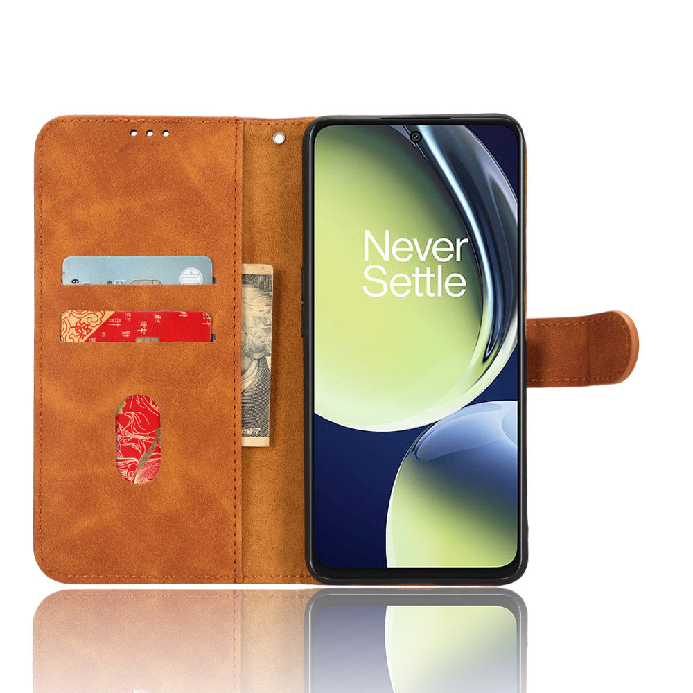 Phone Wallet Case for OnePlus Nord CE 3 Lite 5G / Nord N30 5G , PU Leather Skin-touch Protective Stand Phone Cover