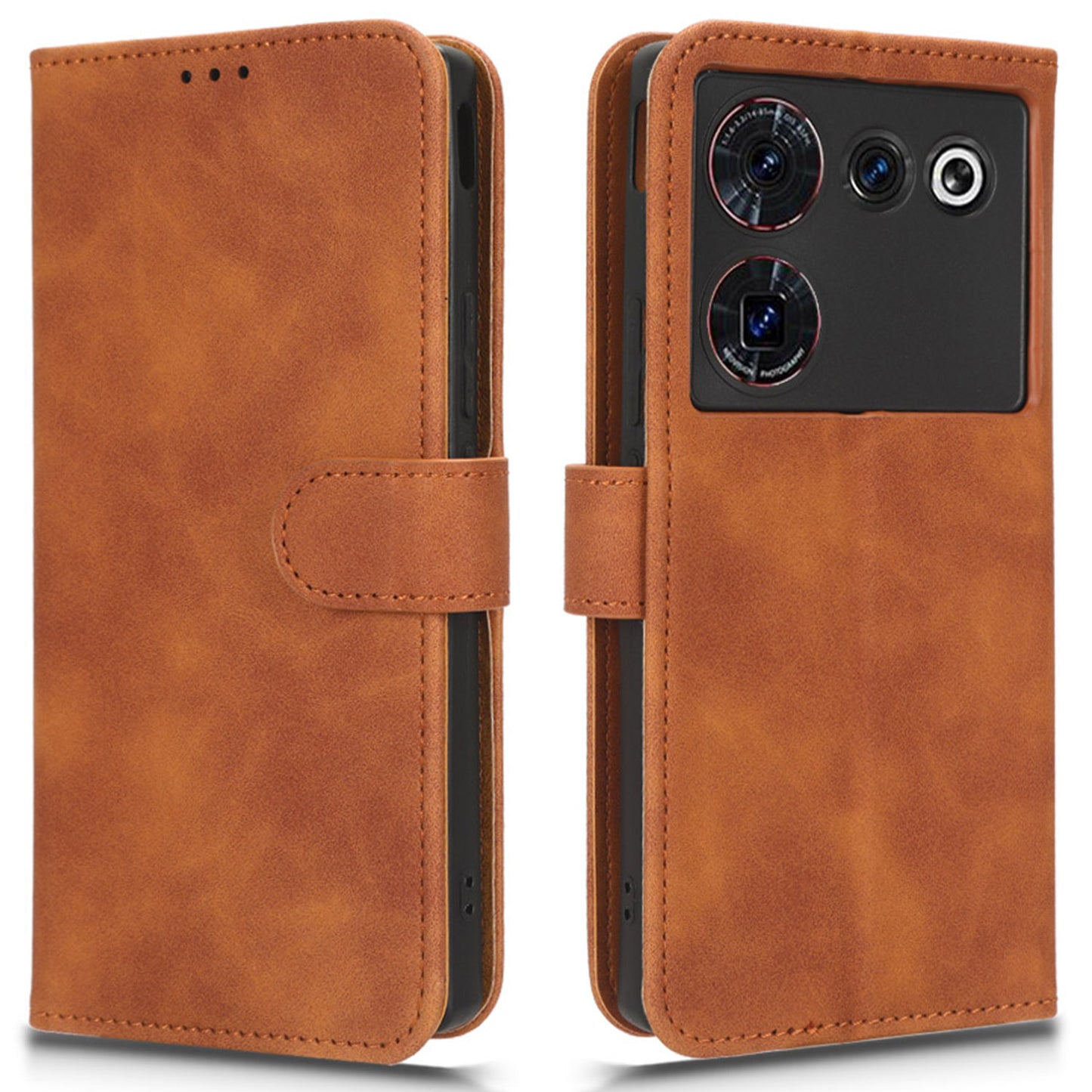 For ZTE nubia Z50 Ultra Wallet PU Leather Case Skin-touch Protective Phone Cover with Stand