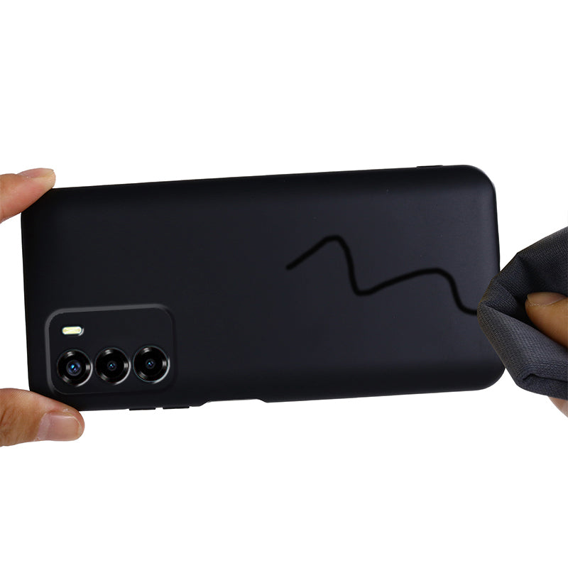 Liquid Silicone Case for ZTE Blade V40 Vita , Soft Lining Anti-Scratch Phone Cover with Strap