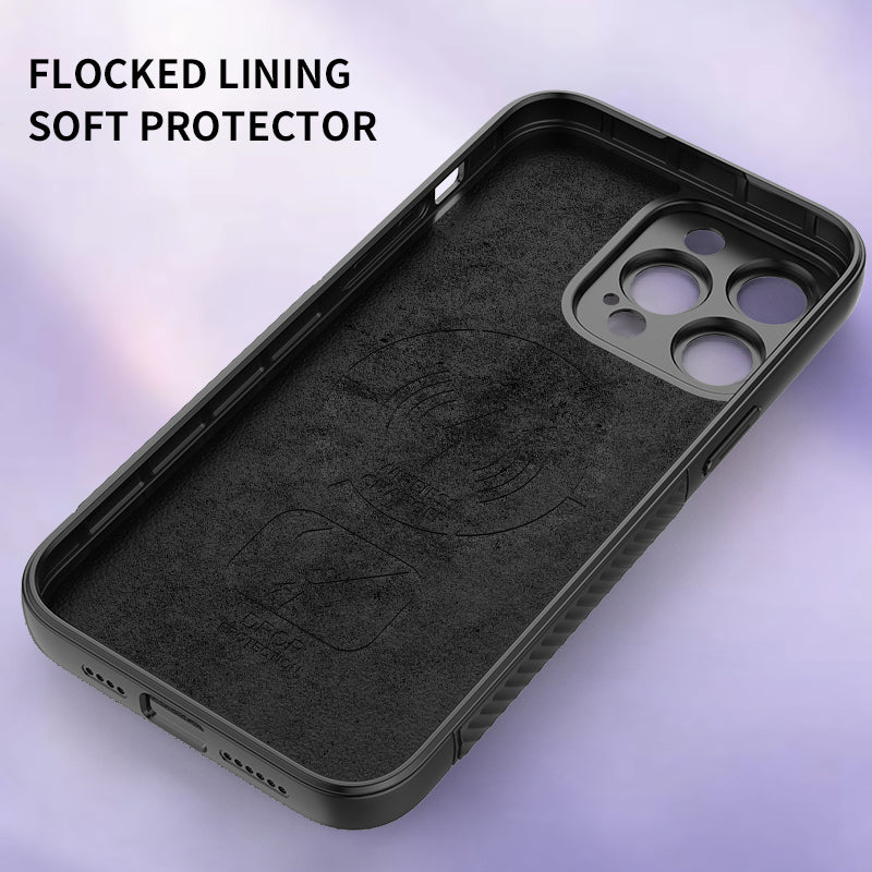 For iPhone 14 Pro Soft TPU Cover with Camera Lens Protector Kickstand Dust-Proof Phone Case