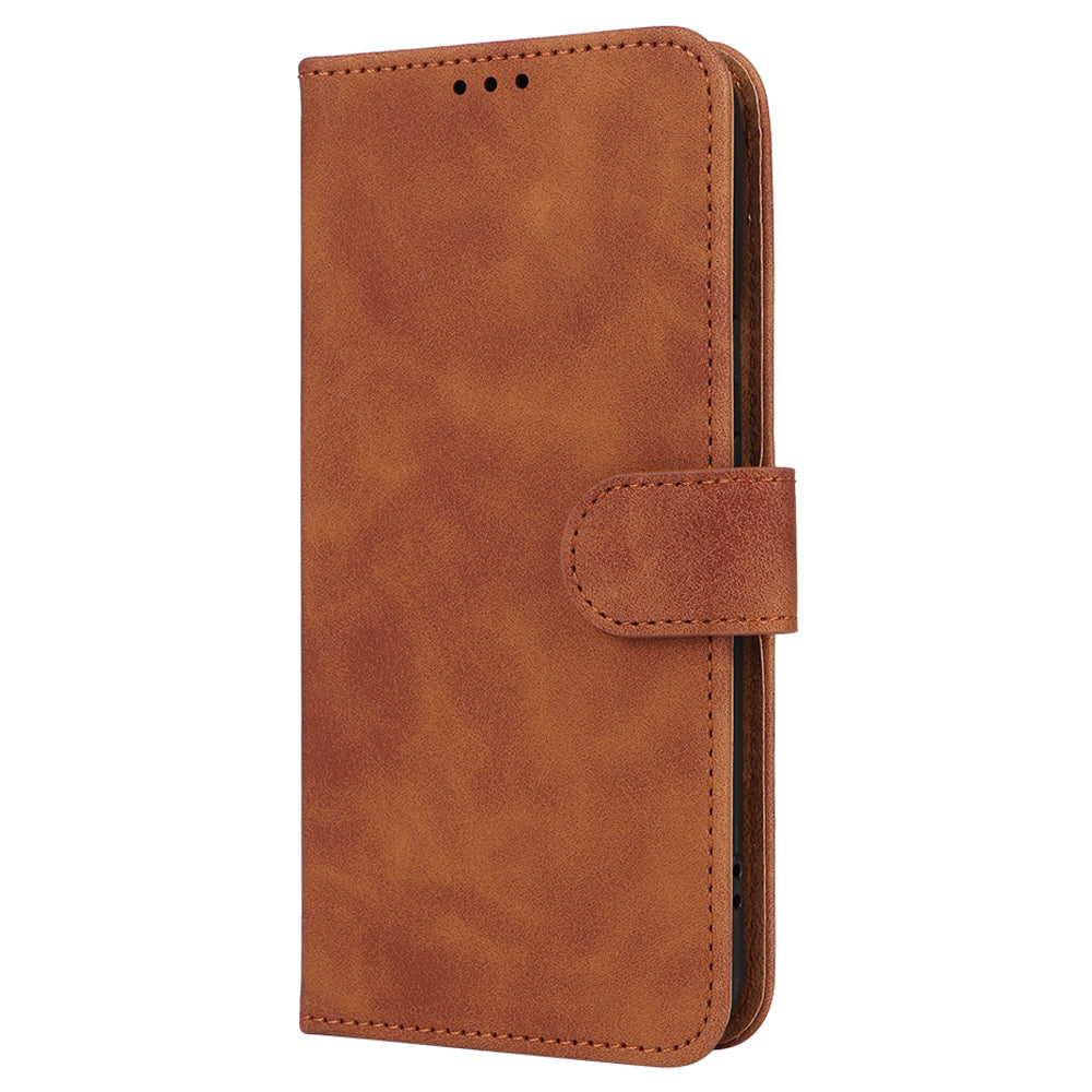 For Google Pixel 8 Leather Flip Wallet Phone Case Skin-touch Shockproof Stand Cover with Strap