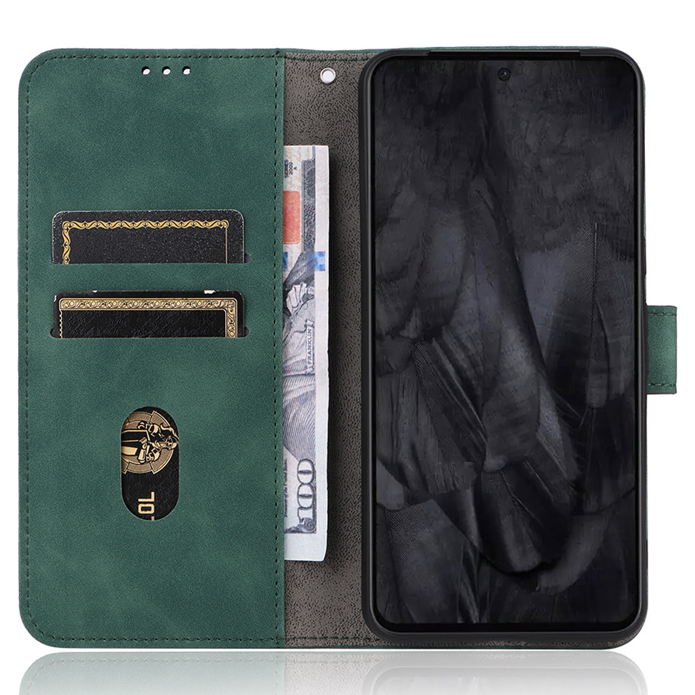 For Google Pixel 8 Pro PU Leather Phone Case Skin-touch Flip Wallet Stand Cover