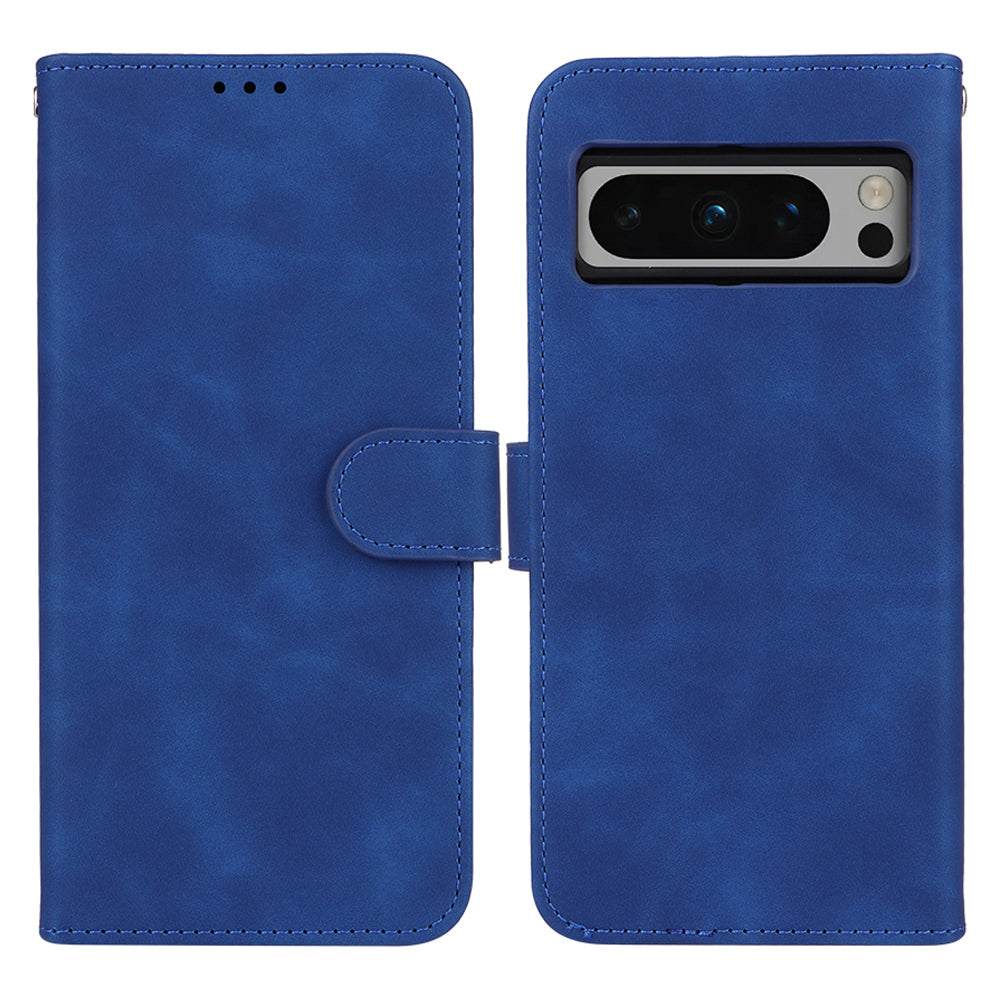For Google Pixel 8 Pro PU Leather Phone Case Skin-touch Flip Wallet Stand Cover