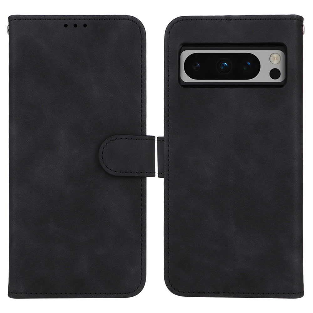 For Google Pixel 8 Pro PU Leather Phone Case Skin-touch Flip Wallet Stand Cover