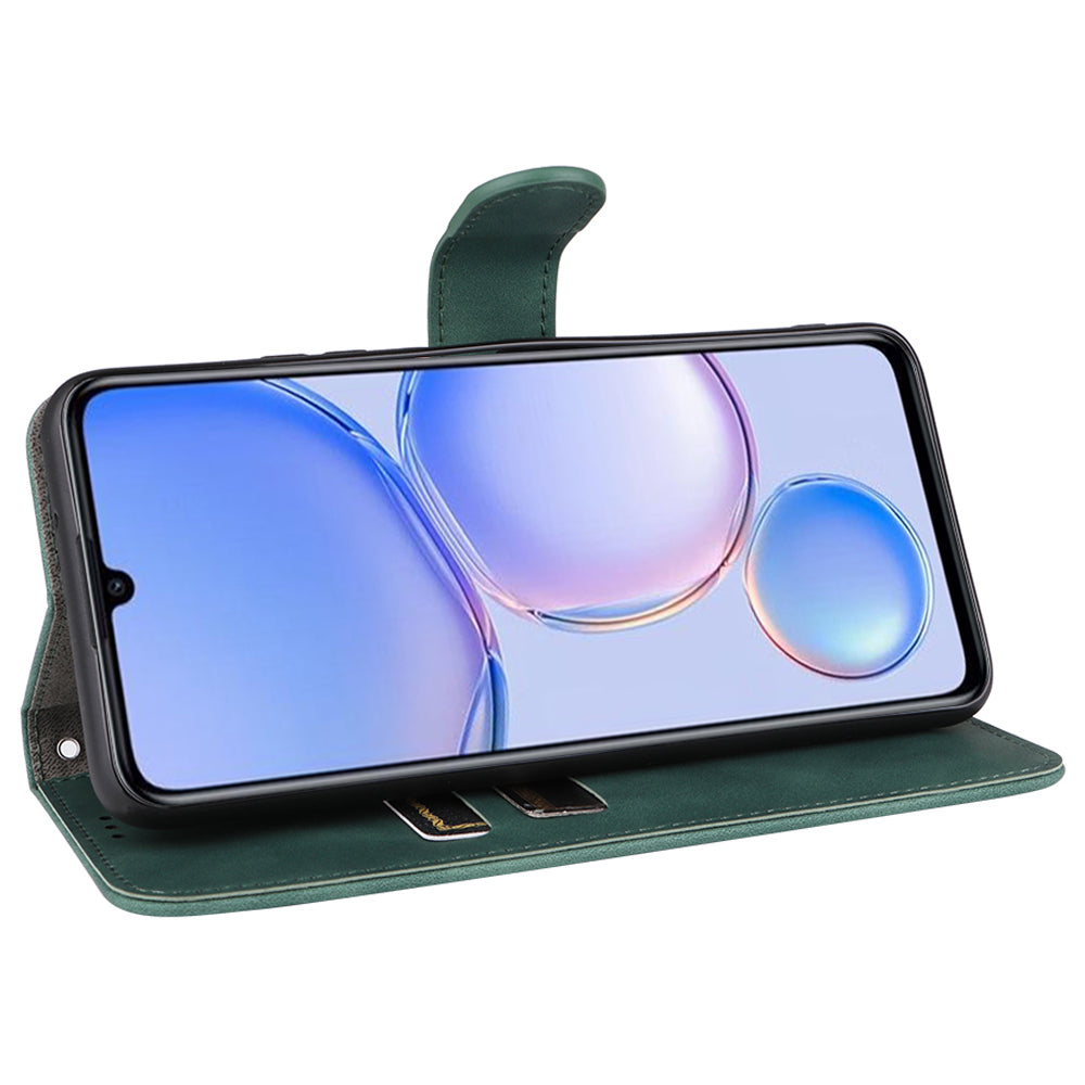 For Huawei Enjoy 60 PU Leather Skin-touch Phone Case Wallet Book Stand Flip Cover