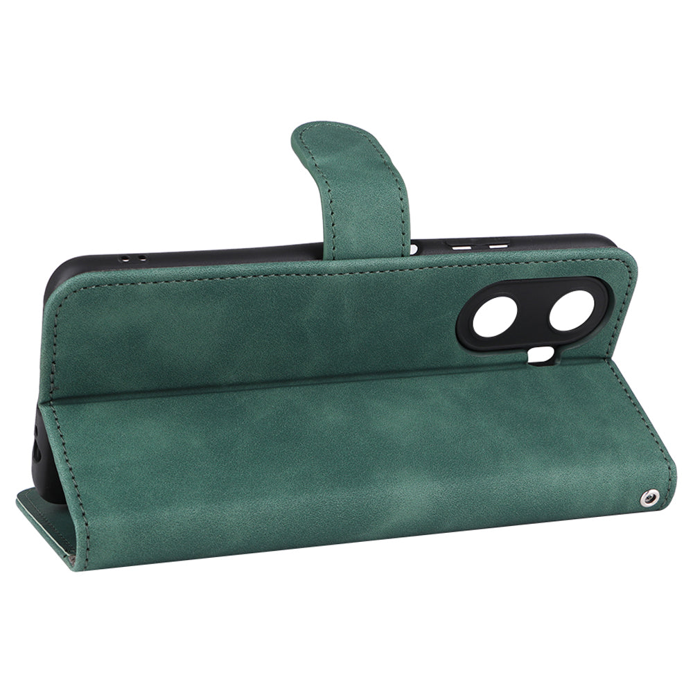 For Huawei Enjoy 60 PU Leather Skin-touch Phone Case Wallet Book Stand Flip Cover