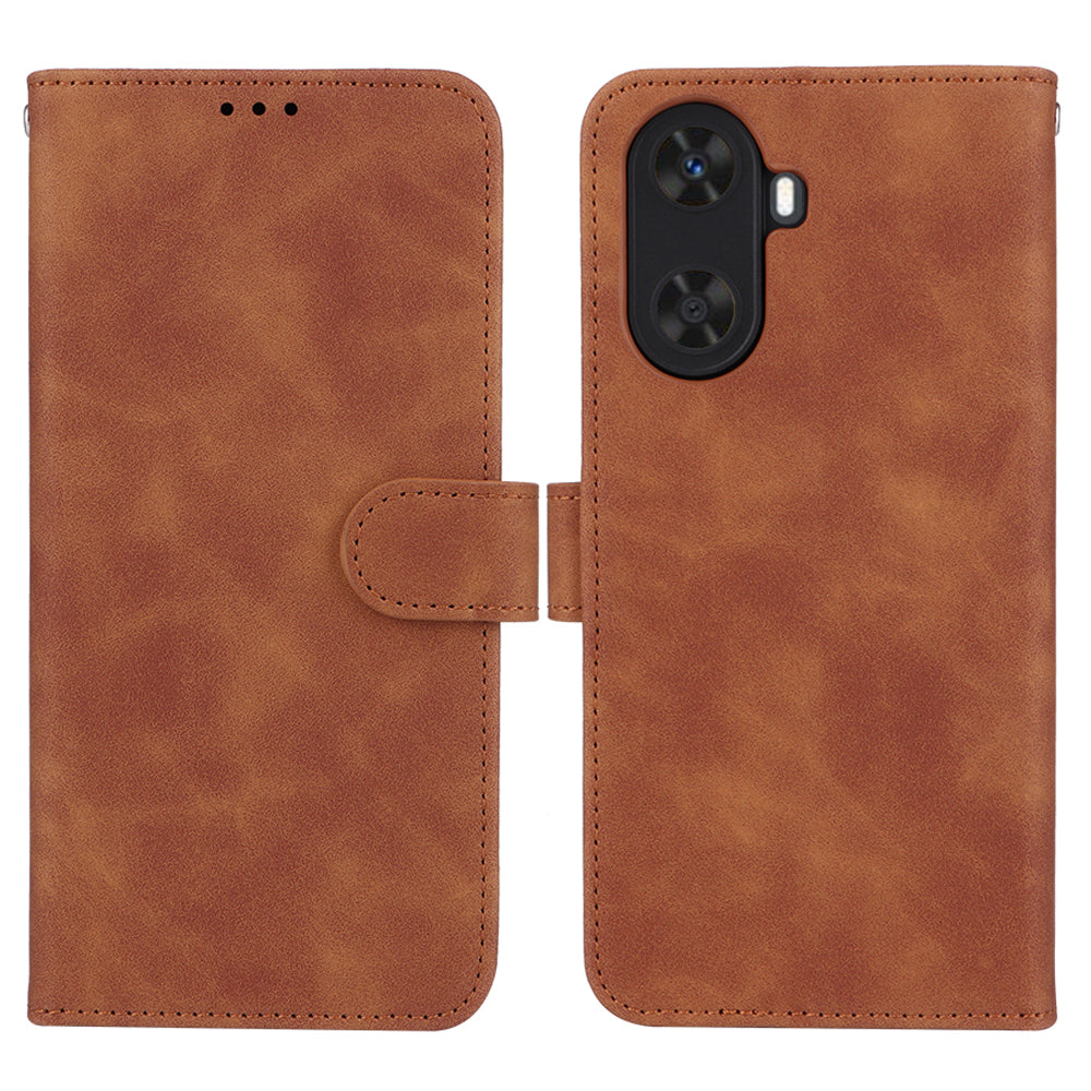 For Huawei Enjoy 60 PU Leather Skin-touch Phone Case Wallet Book Stand Flip Cover