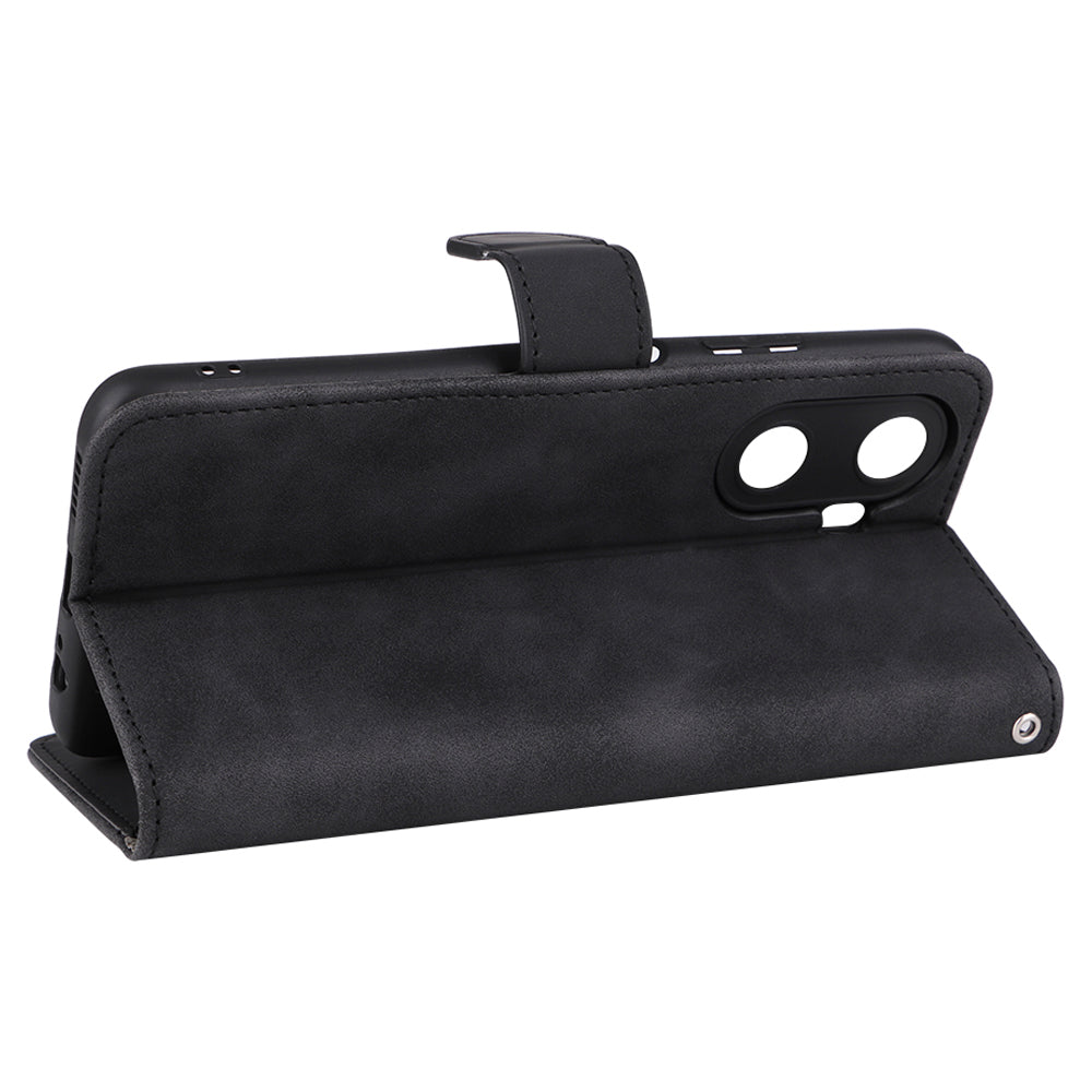 For Huawei Enjoy 60 PU Leather Skin-touch Phone Case Wallet Book Stand Flip Cover