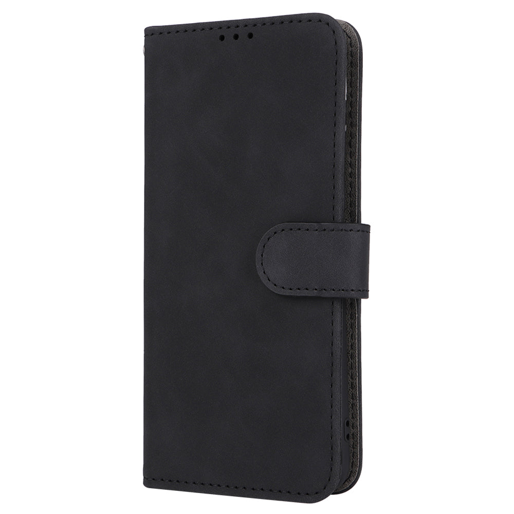 For Huawei P60 Art PU Leather Folio Flip Cover Wallet Stand Skin-touch Phone Case with Strap